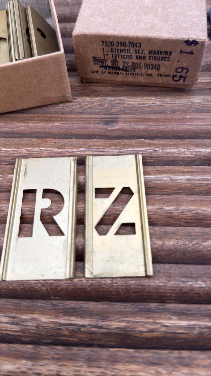 1-Inch Brass Letter Stencil Sets (General Stencils, Brooklyn) photo 2