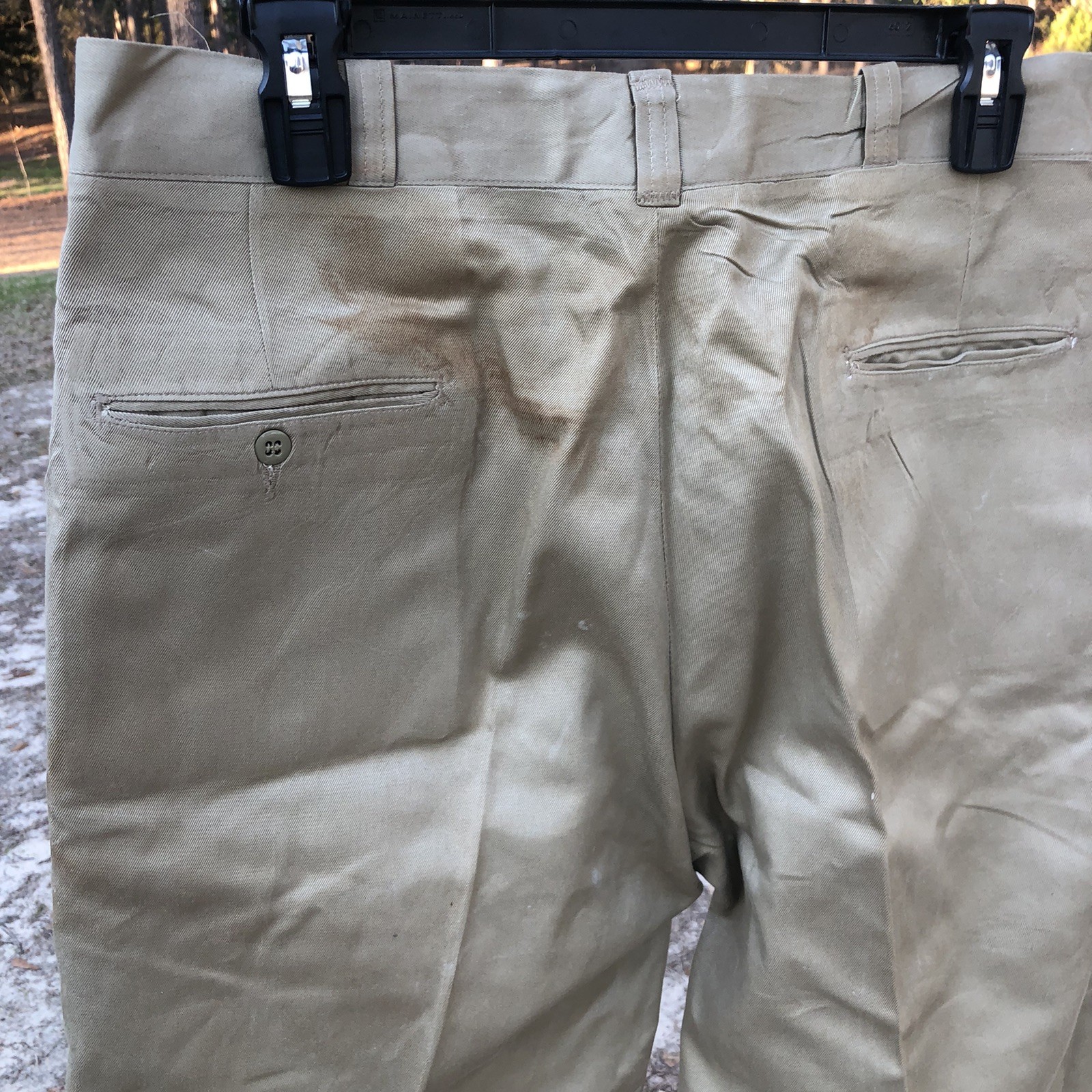 U.S. Army Khaki Chino Trousers, 1970s · 34×31 — photo 3