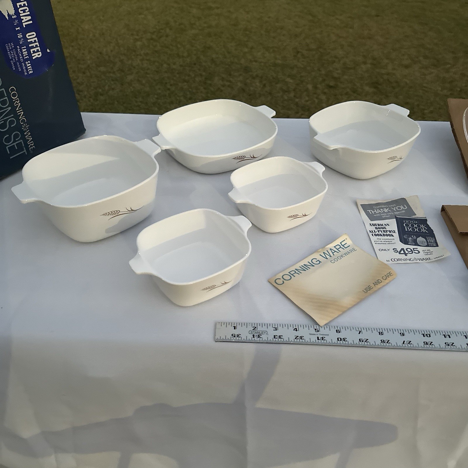 CorningWare ‘Wheat’ 5-Piece Set · Boxed — photo 4