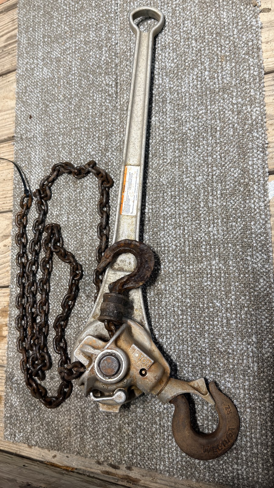 A.B. Chance aluminum 1-ton lever chain hoist photo 2