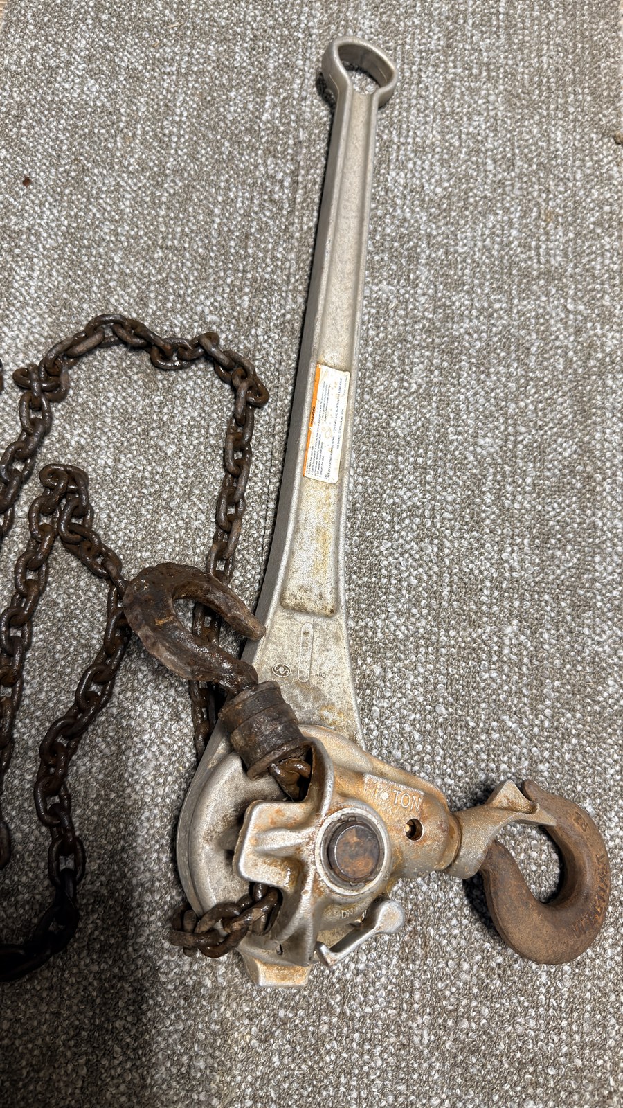 A.B. Chance aluminum 1-ton lever chain hoist photo 4