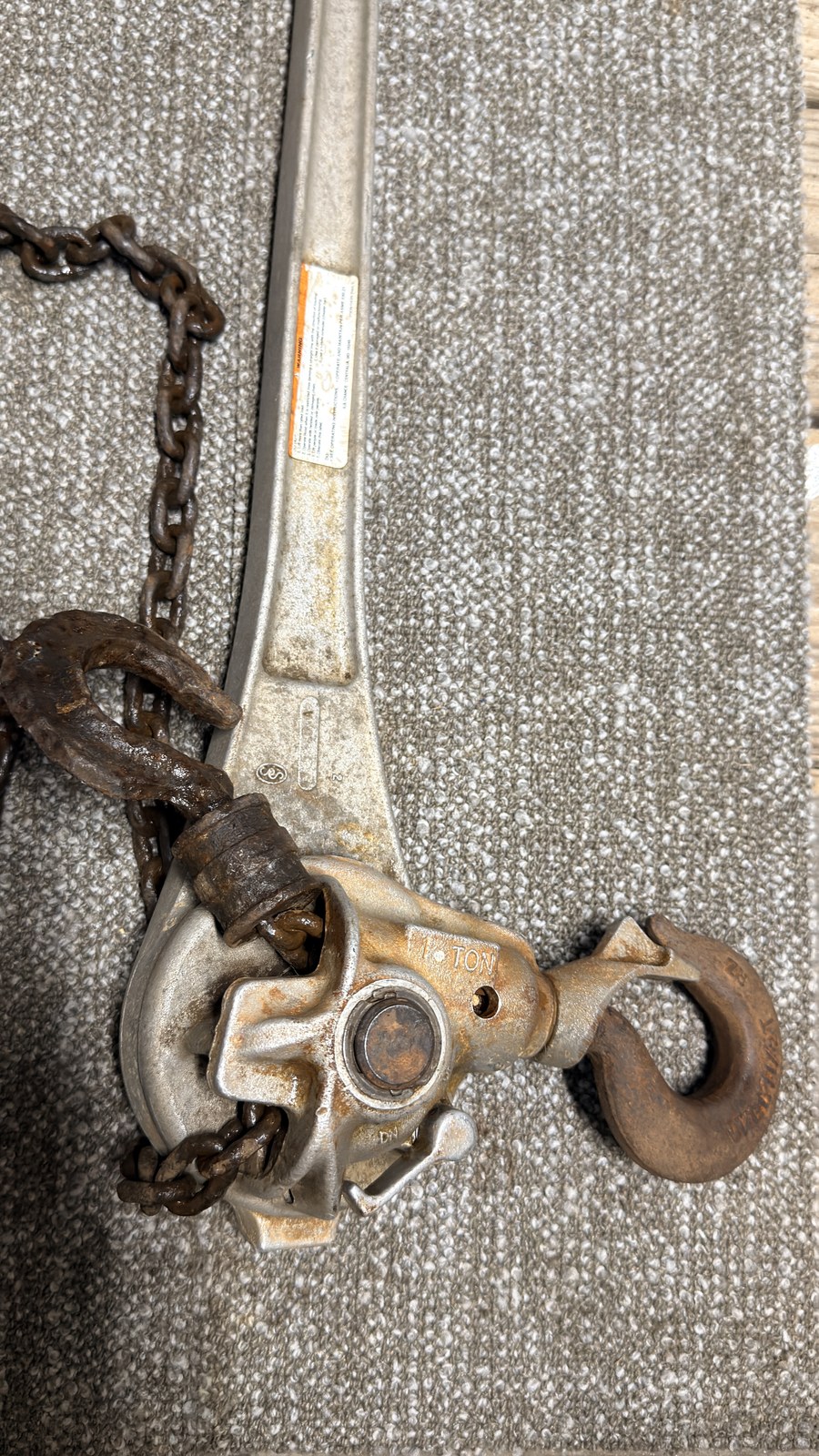 A.B. Chance aluminum 1-ton lever chain hoist photo 5