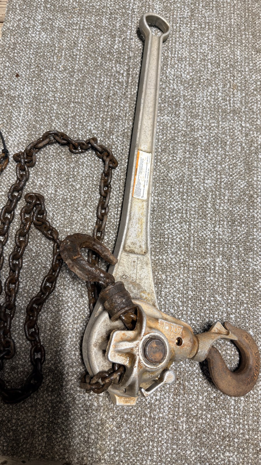 A.B. Chance aluminum 1-ton lever chain hoist photo 6