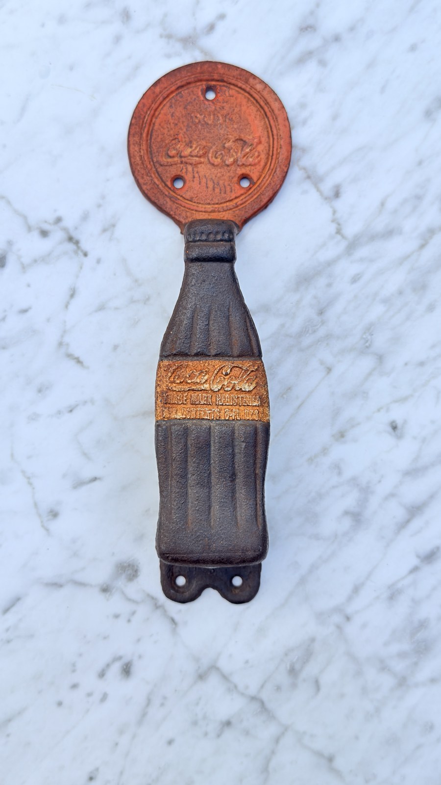 Vintage Coca-Cola cast-metal door push photo 4
