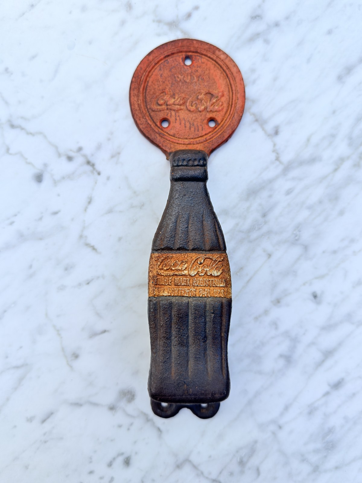 Vintage Coca-Cola cast-metal door push photo 5