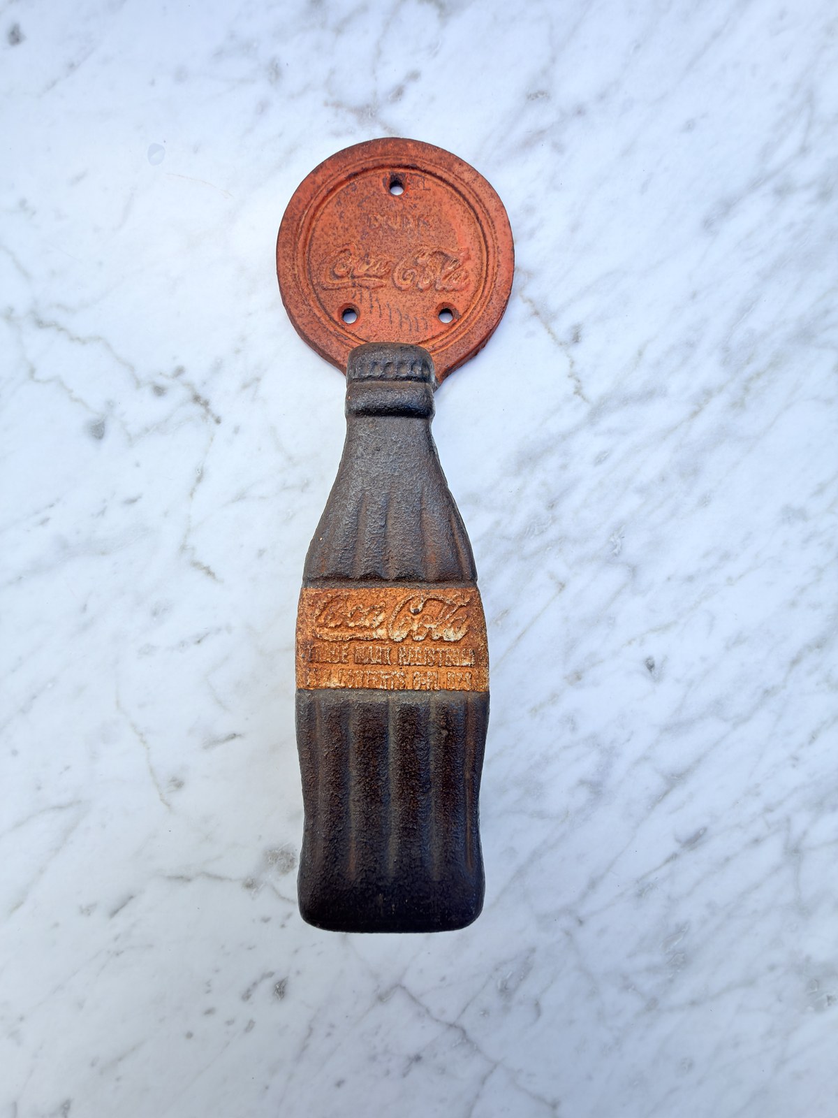 Vintage Coca-Cola cast-metal door push photo 7
