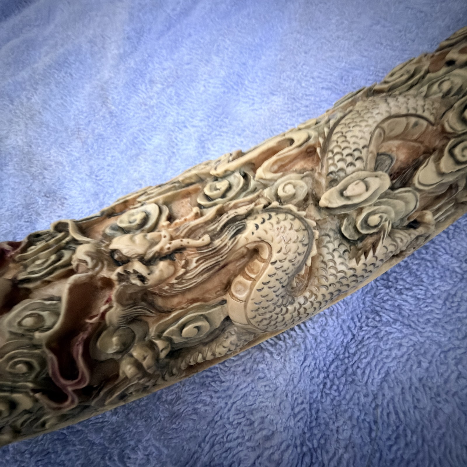 Faux Carved Dragon Tusk Decorative Sculpture photo 5