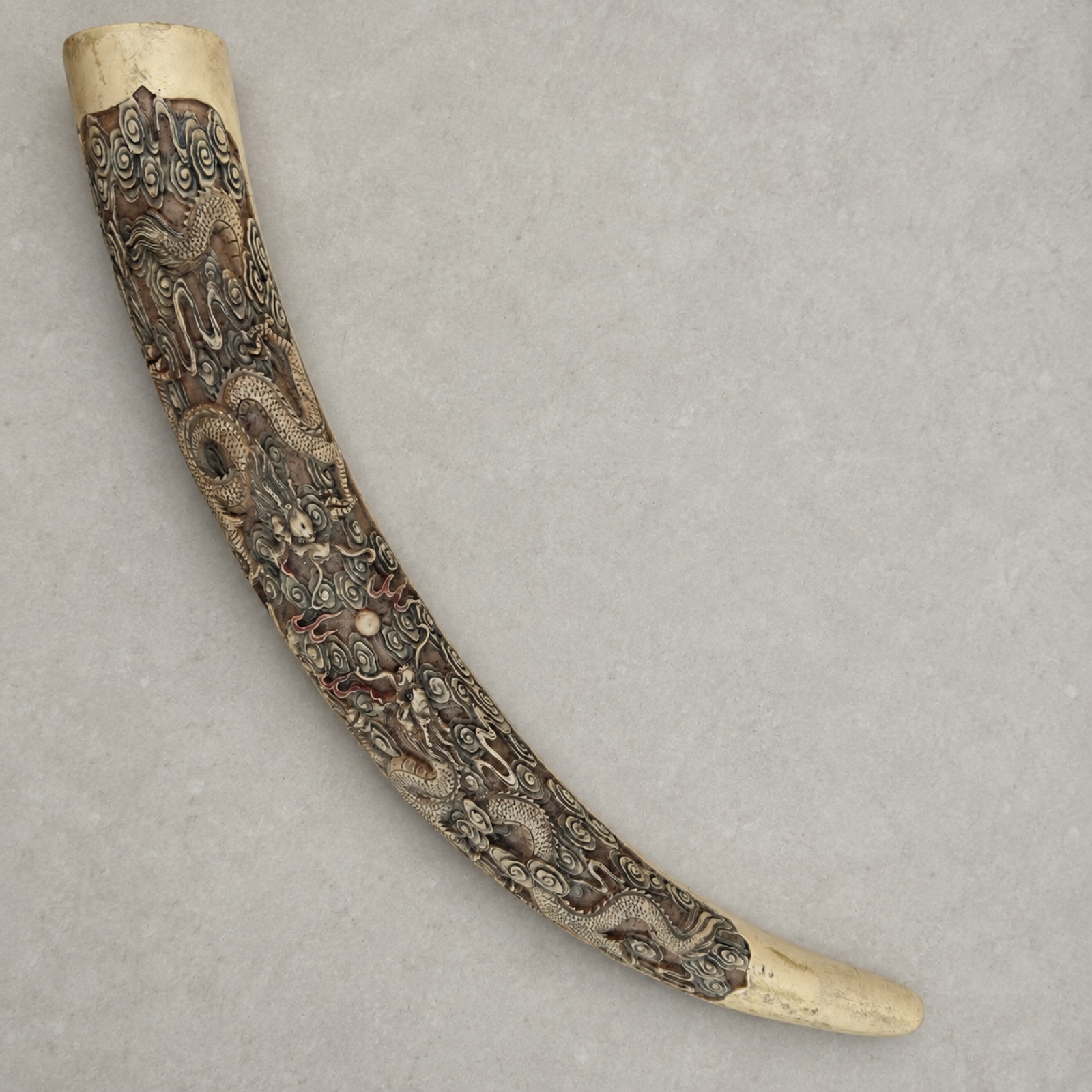 Faux Carved Dragon Tusk Decorative Sculpture photo 1