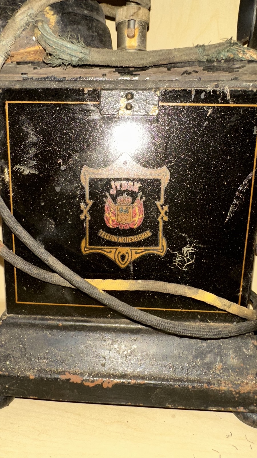 Antique Danish JYDSK telephone wiring detail