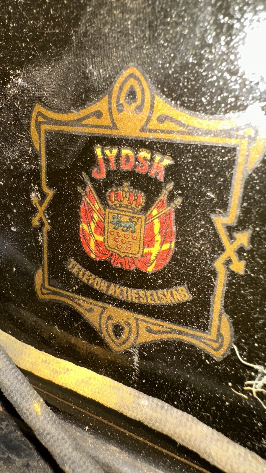 Antique Danish JYDSK telephone condition detail