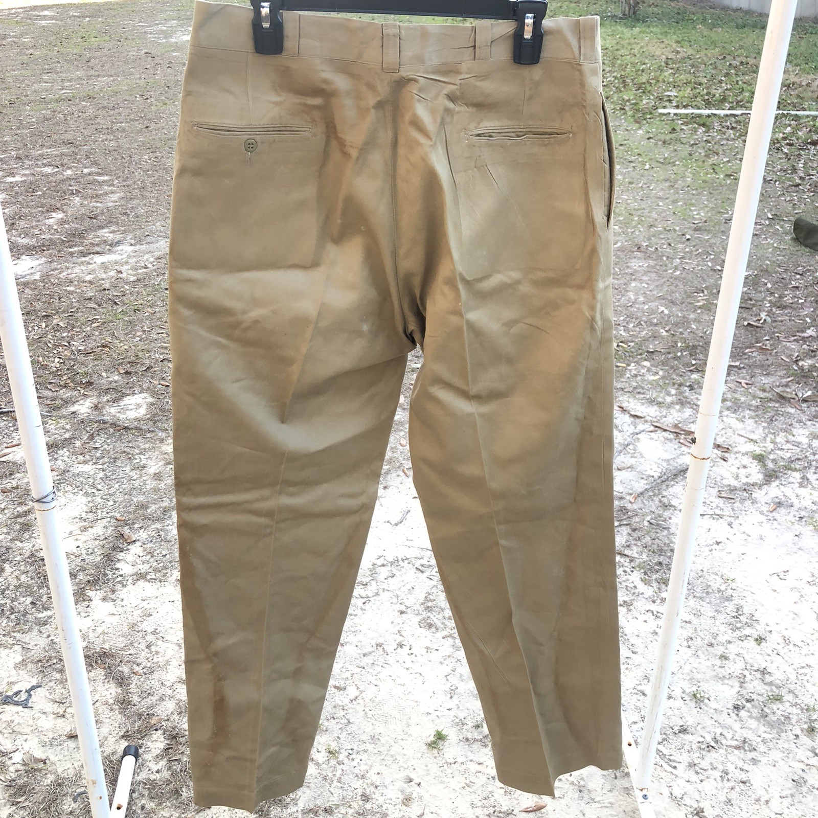 U.S. Army Khaki Chino Trousers, 1970s · 34×31 — photo 4
