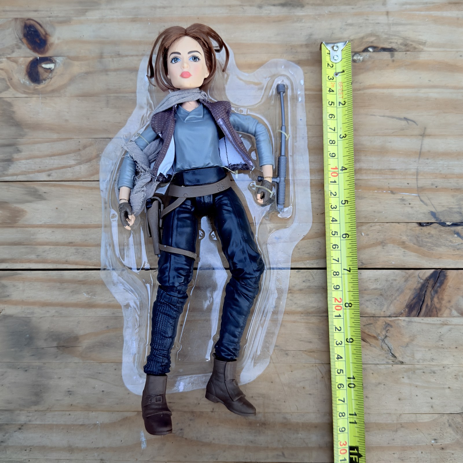 Lara Croft figure in clear tray with approximately 10 inch scale photo