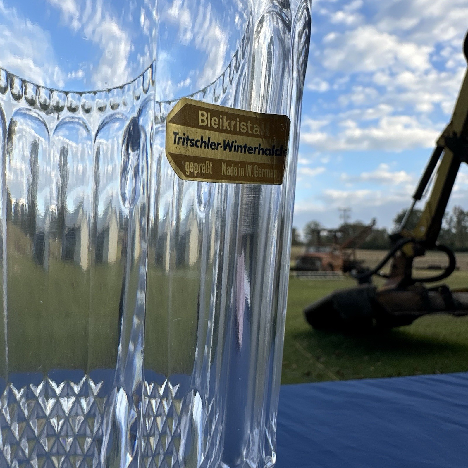 West German Cut-Crystal Pitcher — photo 4