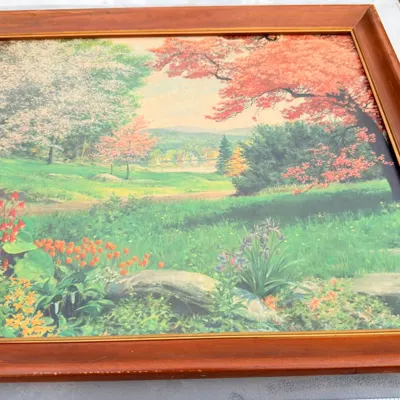 Framed Garden Landscape Print