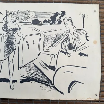 Vintage Bubba White Comedic Pin-Up Cartoon Sheets view 5
