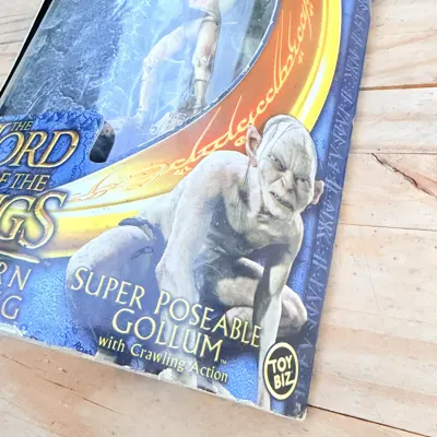 2003 Toy Biz LOTR Super Poseable Gollum package detail
