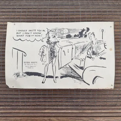 Vintage Bubba White Comedic Pin-Up Cartoon Sheets view 2