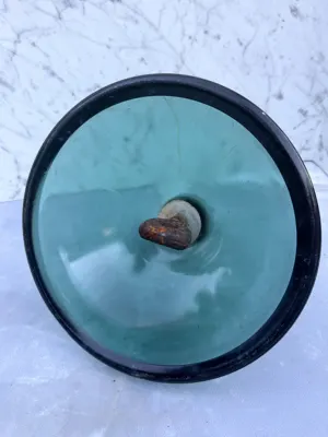 Sediver aqua glass suspension insulator — underside and lower eye