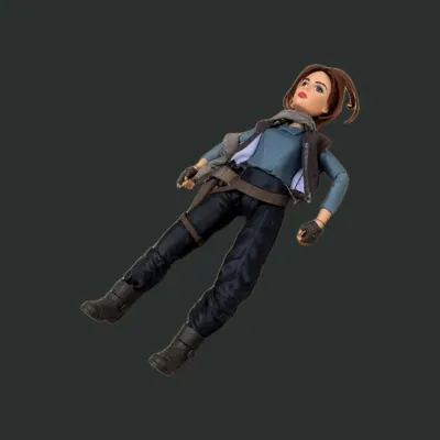 Lara Croft Articulated Figure with Staff Accessory