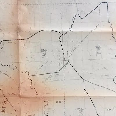 1981 South Central Bell map, Hammond exchange, about 2 ft 10 in x 5 ft — view 2