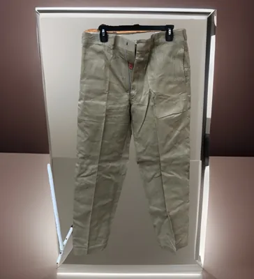 1970s U.S. Army Khaki Chino Trousers, 34×31