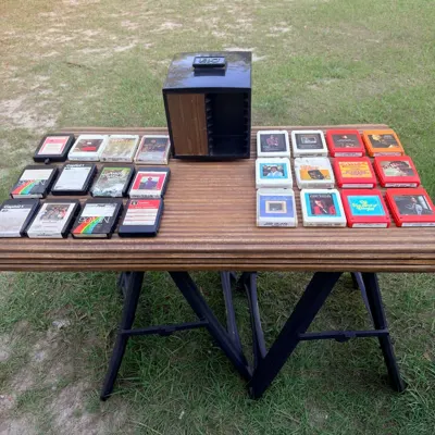 Vintage 8-Track Tape Collection with LEBO Rack · $120 — view 7