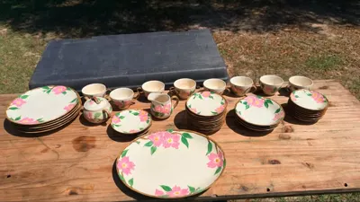 Vintage Hand-Painted El Rancho Dinnerware Set · $225 — view 2