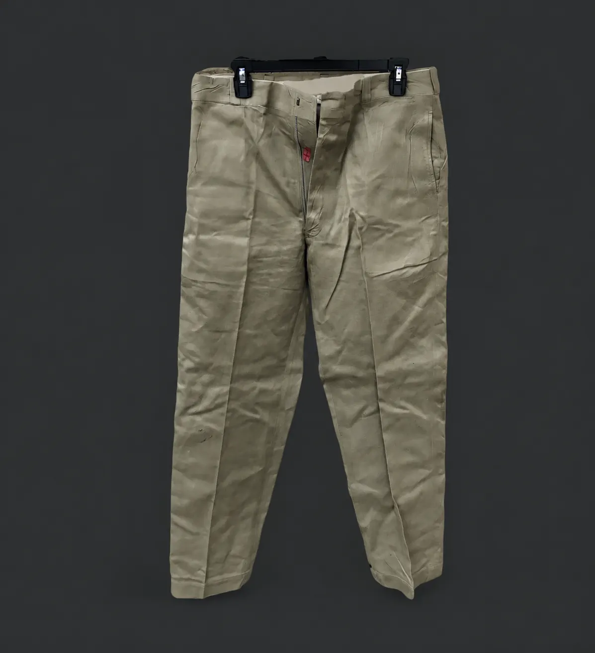 U.S. Army Khaki Chino Trousers, 1970s · 34×31 — charcoal-background cover image