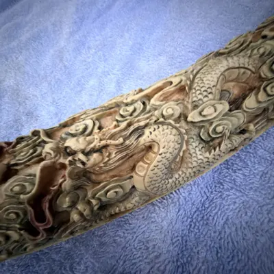 Faux Carved Dragon Tusk Decorative Sculpture view 5