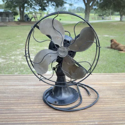 Vintage Emerson Five-Blade Desk Fan, Untested