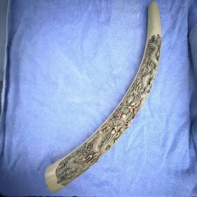 Faux Carved Dragon Tusk Decorative Sculpture view 8