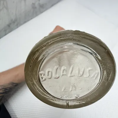 Base of the bottle embossed BOGALUSA LA. with mold code 26 S