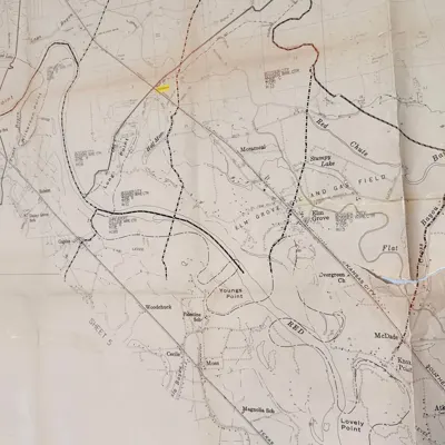1981 South Central Bell map, Shreveport exchange, about 4x4 ft — view 7
