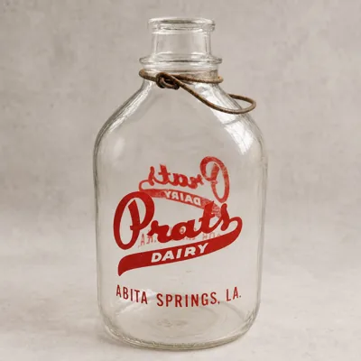 Prats Dairy Abita Springs Gallon Glass Milk Jug