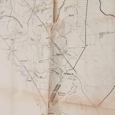 1981 South Central Bell map, Shreveport exchange, about 4x4 ft — view 4