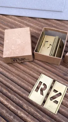 1-Inch Brass Letter Stencil Sets (General Stencils, Brooklyn) view 3