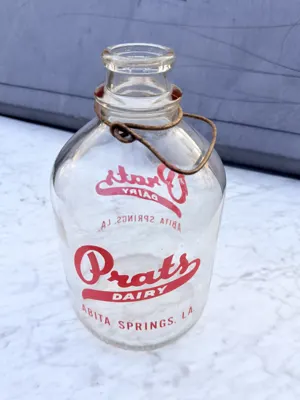 Prats Dairy Abita Springs gallon glass milk jug view 4
