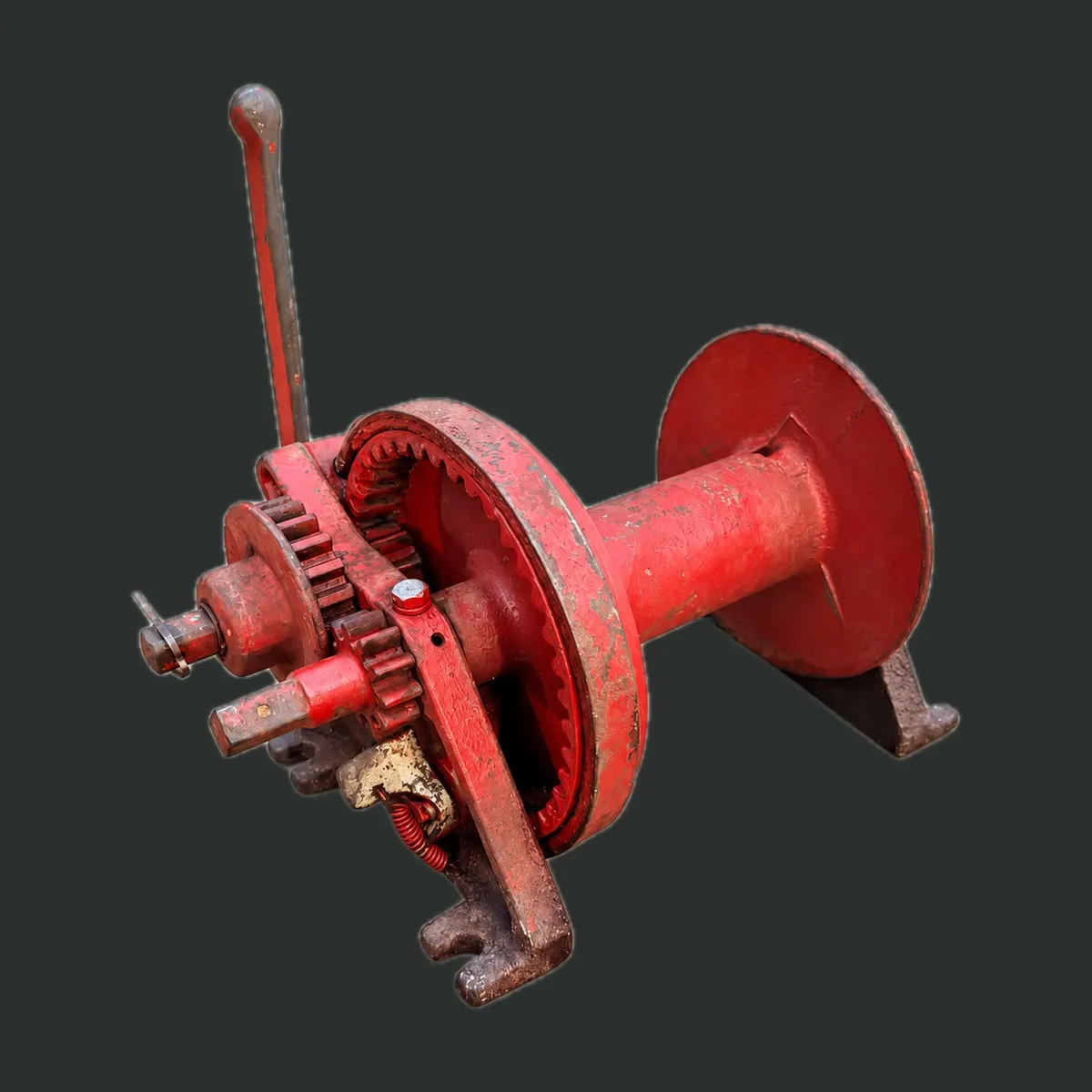 Beebe Bros. Hand-Crank Winch, Marked 1 Ton