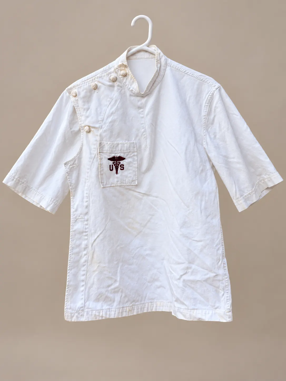 U.S. Caduceus Side-Closure Medical Smock