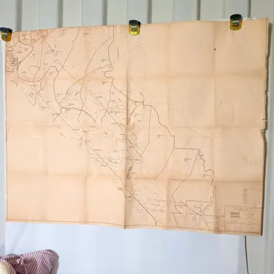 1981 South Central Bell map, Shreveport exchange, about 4x4 ft — view 6
