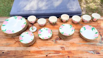 Vintage Hand-Painted El Rancho Dinnerware Set · $225 — view 3