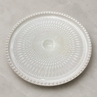 Jeannette Shell-Pink Milk Glass Cake Stand