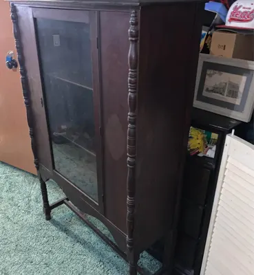 Beautiful Wooden Antique China Cabinet · $280 — view 4