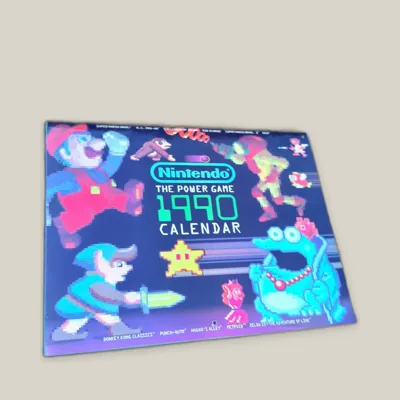 Vintage 1990 Nintendo Power Game Calendar