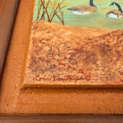 Facebook listing view 3 of the Canada geese oil painting