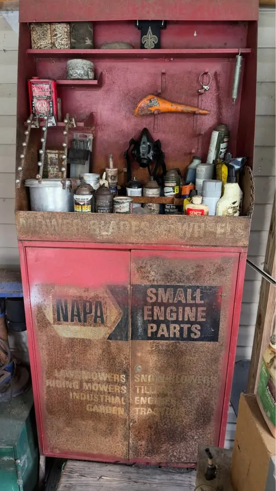 Vintage NAPA Small Engine Parts Display Cabinet