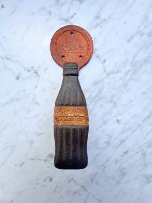 Vintage Coca-Cola cast-metal door push view 7