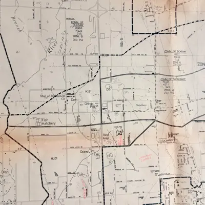 1981 South Central Bell map, Hammond exchange, about 2 ft 10 in x 5 ft — view 4