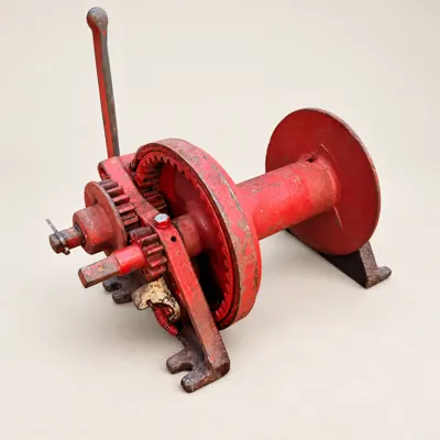Beebe Bros. Hand-Crank Winch, Marked 1 Ton