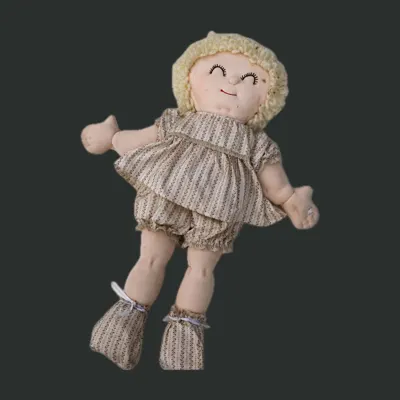 Handmade Soft-Sculpture Baby Doll, c.1980s — cover photograph